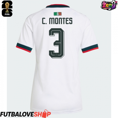 Dres Mexiko Cesar Montes #3 Preč pre Ženy MS 2026 Krátky Rukáv